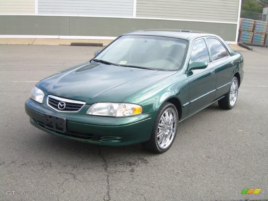 2001 626 LX - Freeport Green Metallic / Beige photo #5