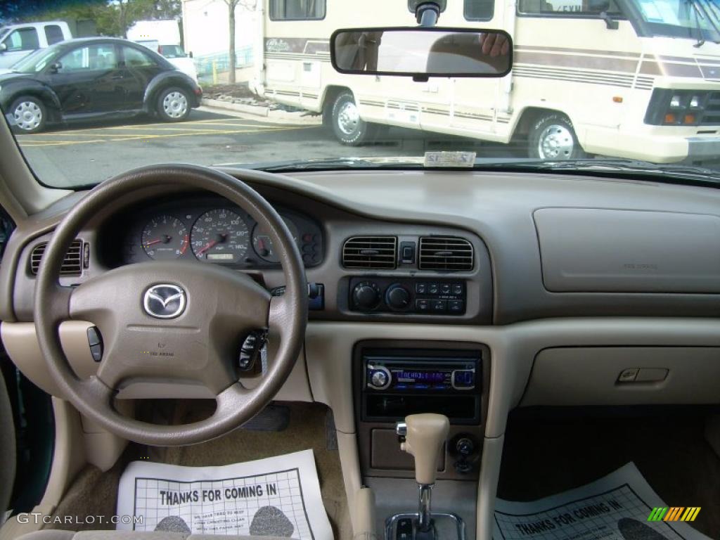 2001 626 LX - Freeport Green Metallic / Beige photo #14