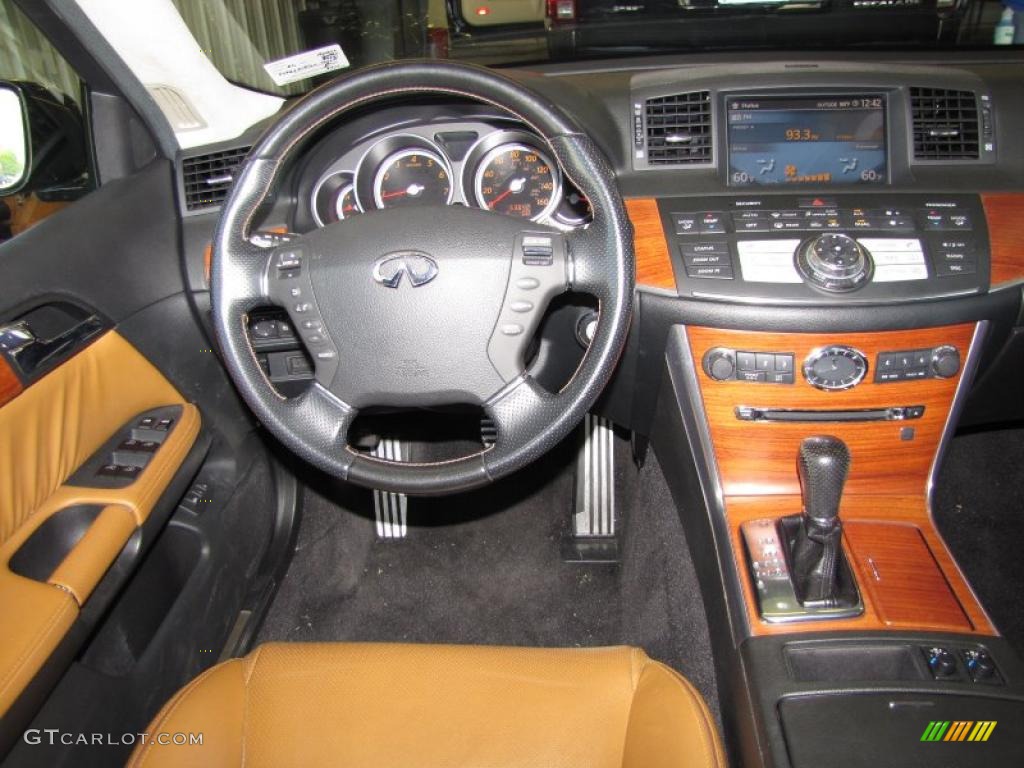 2006 Infiniti M 45 Sport Sedan Bourbon Steering Wheel Photo #47469736