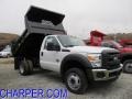 2011 Oxford White Ford F450 Super Duty XL Regular Cab 4x4 Chassis Dump Truck  photo #1