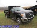 Tuxedo Black - F350 Super Duty XL Regular Cab 4x4 Chassis Dump Truck Photo No. 1