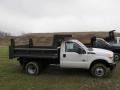 Oxford White 2011 Ford F350 Super Duty XL Regular Cab 4x4 Chassis Dump Truck Exterior