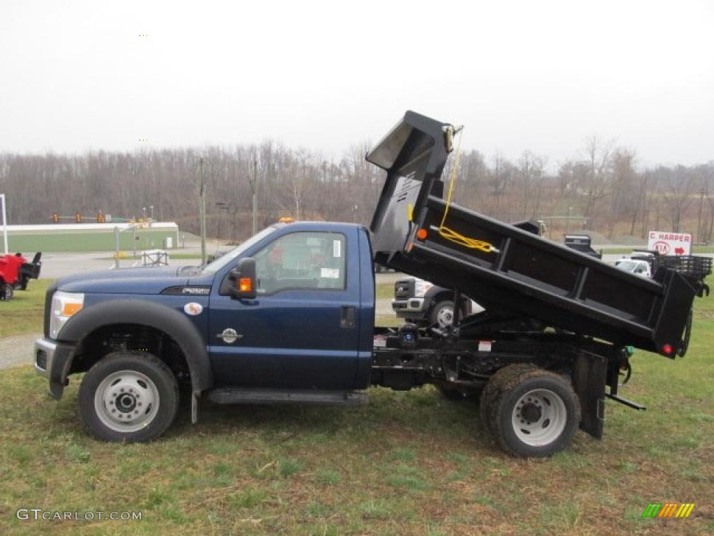 Dark Blue Pearl Metallic 2011 Ford F550 Super Duty XL Regular Cab 4x4 Dump Truck Exterior Photo #47472454