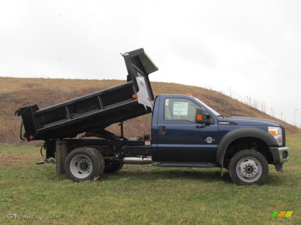 Dark Blue Pearl Metallic 2011 Ford F550 Super Duty XL Regular Cab 4x4 Dump Truck Exterior Photo #47472499