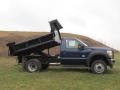 Dark Blue Pearl Metallic 2011 Ford F550 Super Duty XL Regular Cab 4x4 Dump Truck Exterior