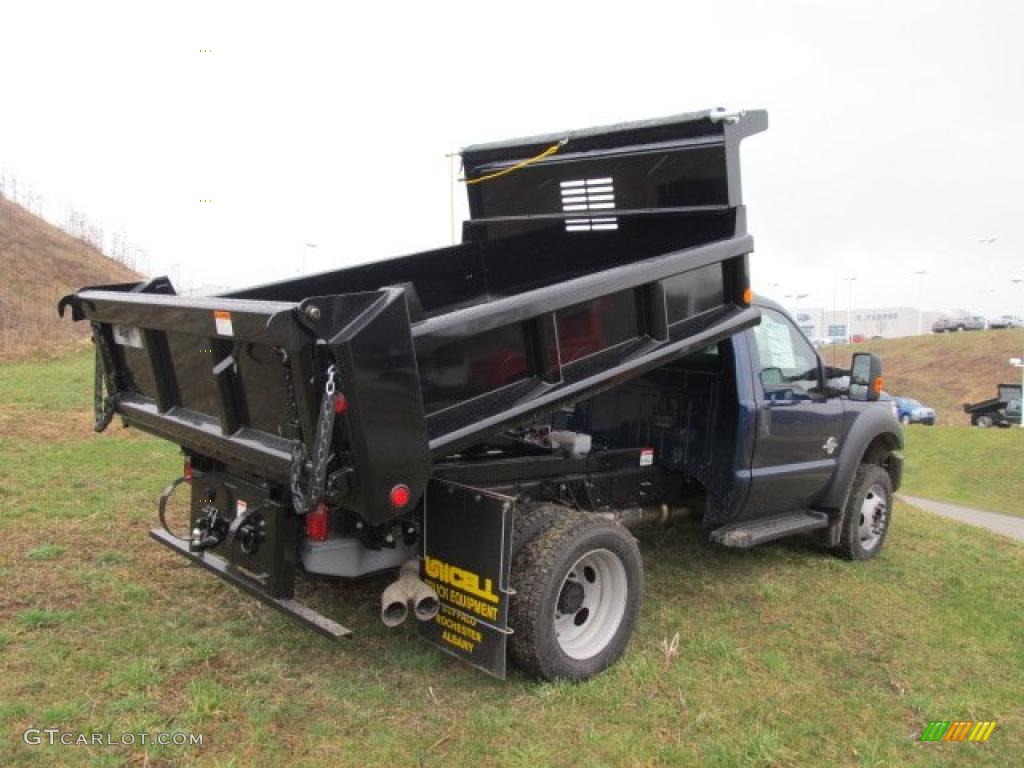 Dark Blue Pearl Metallic 2011 Ford F550 Super Duty XL Regular Cab 4x4 Dump Truck Exterior Photo #47472514