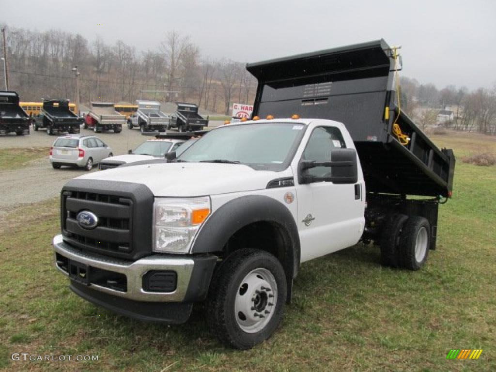 Oxford White 2011 Ford F550 Super Duty XL Regular Cab 4x4 Dump Truck Exterior Photo #47472802