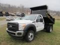 Oxford White 2011 Ford F550 Super Duty XL Regular Cab 4x4 Dump Truck Exterior