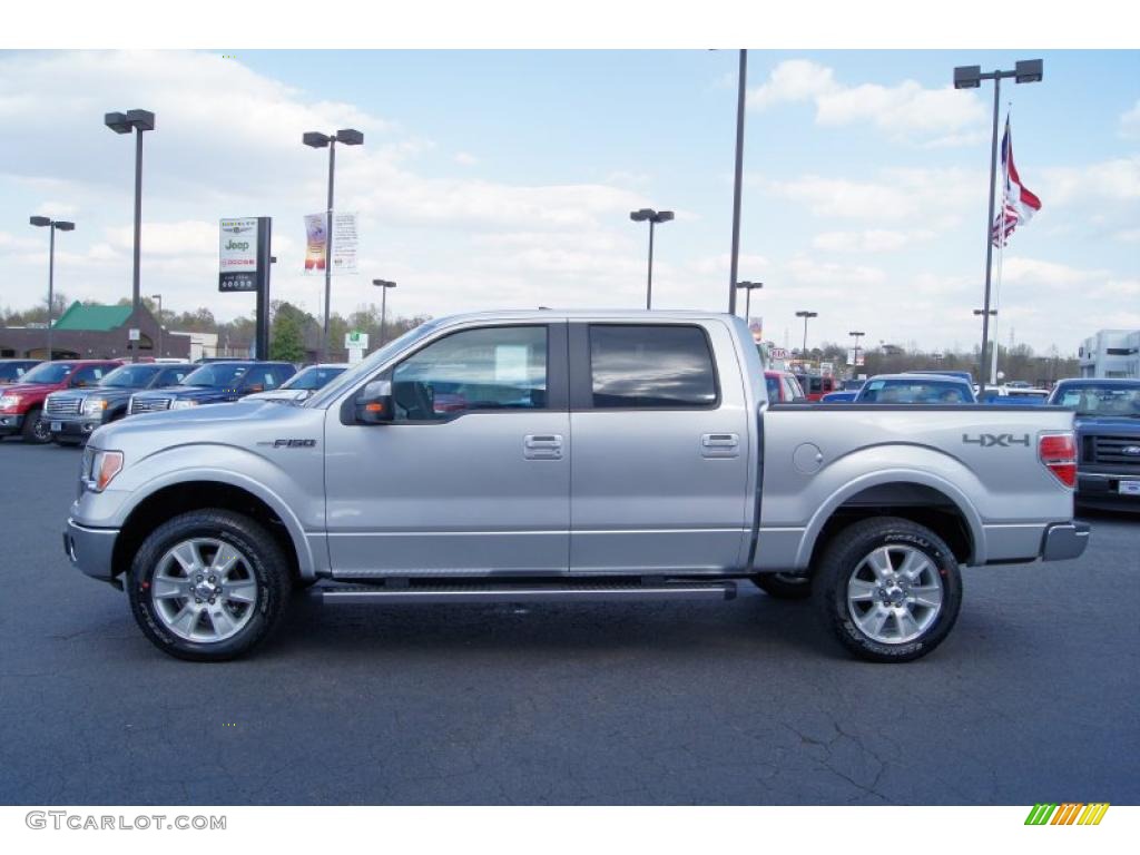 2011 F150 Lariat SuperCrew 4x4 - Ingot Silver Metallic / Black photo #5