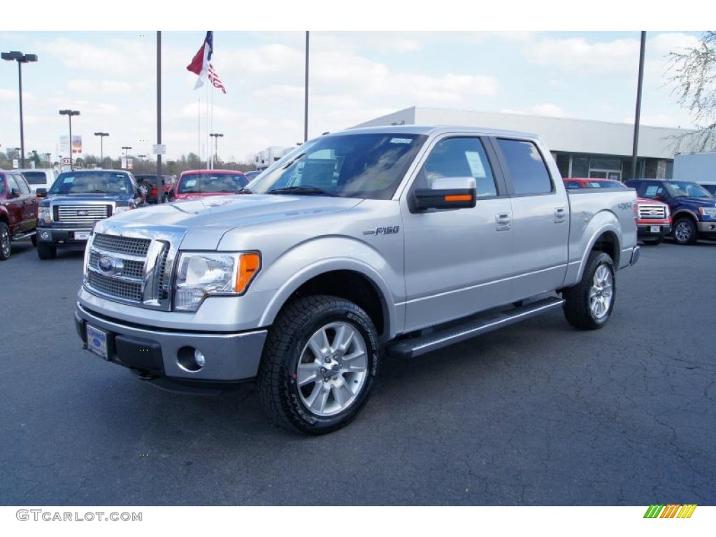 2011 F150 Lariat SuperCrew 4x4 - Ingot Silver Metallic / Black photo #6