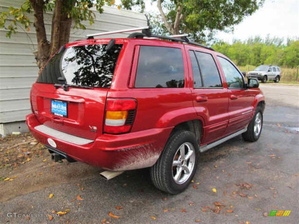 2002 Grand Cherokee Overland 4x4 - Inferno Red Tinted Pearlcoat / Dark Slate Gray photo #2