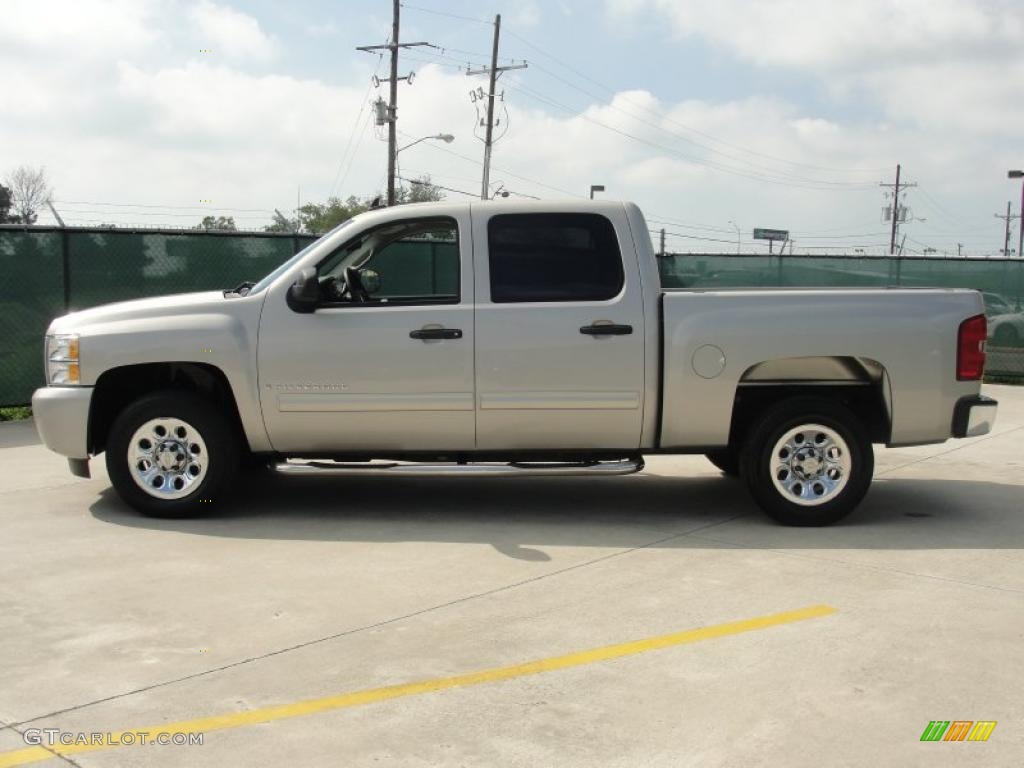 2009 Silverado 1500 LS Crew Cab - Silver Birch Metallic / Dark Titanium photo #6