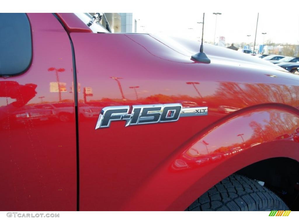 2011 F150 XLT SuperCab 4x4 - Red Candy Metallic / Steel Gray photo #15
