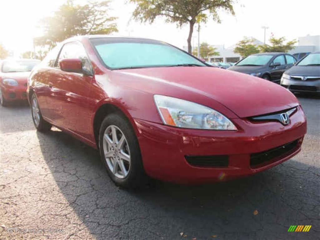 2003 Accord EX V6 Coupe - San Marino Red / Black photo #1