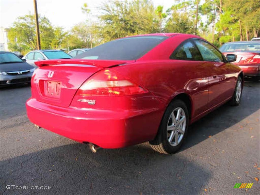 2003 Accord EX V6 Coupe - San Marino Red / Black photo #2