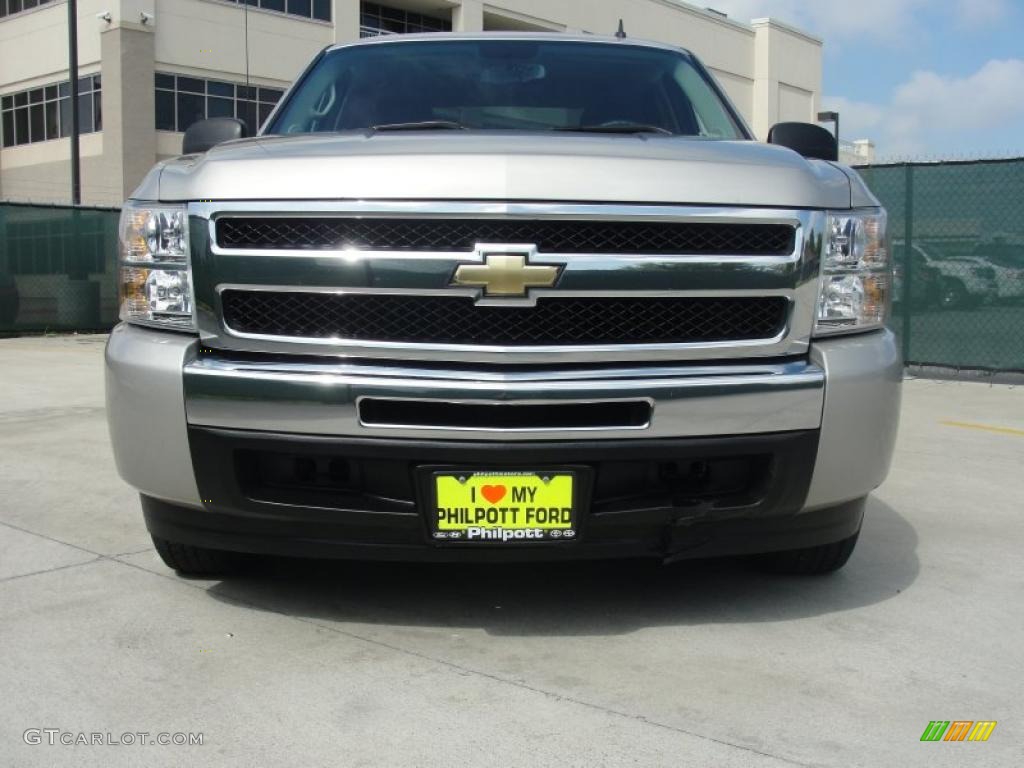 2009 Silverado 1500 LS Crew Cab - Silver Birch Metallic / Dark Titanium photo #9