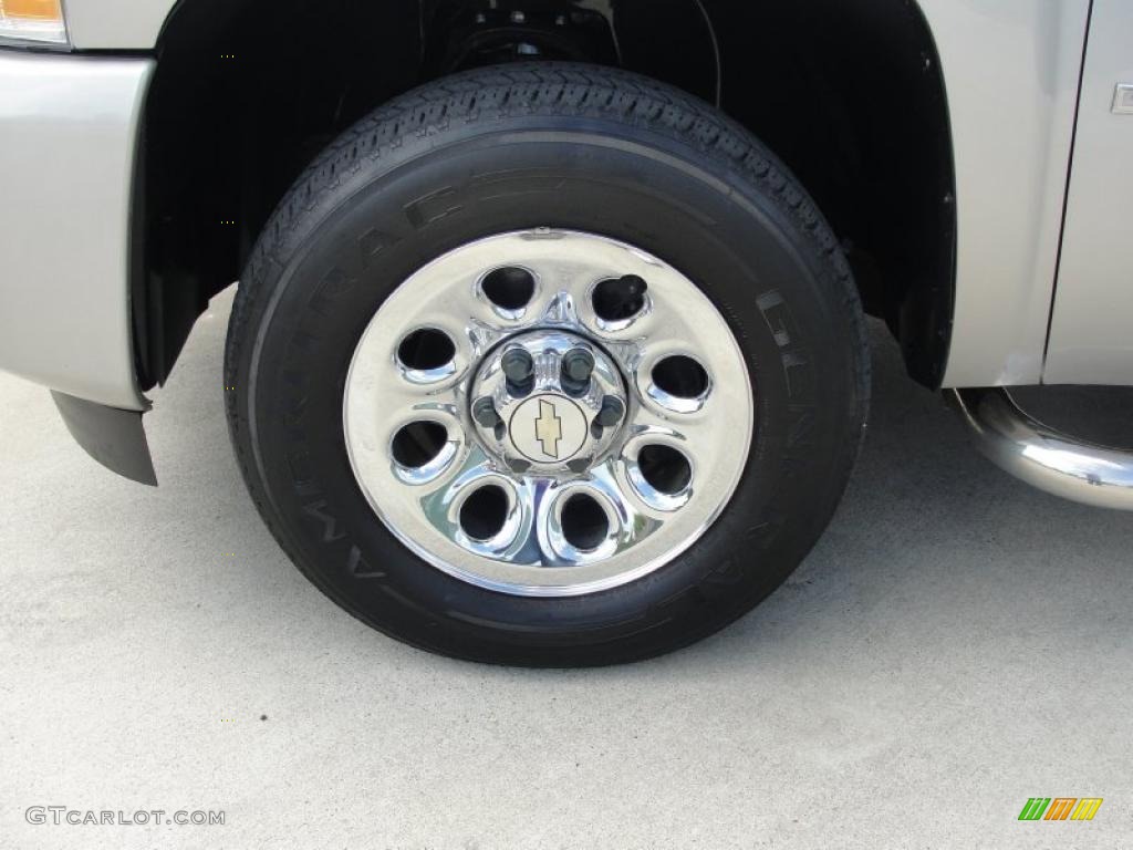 2009 Silverado 1500 LS Crew Cab - Silver Birch Metallic / Dark Titanium photo #14