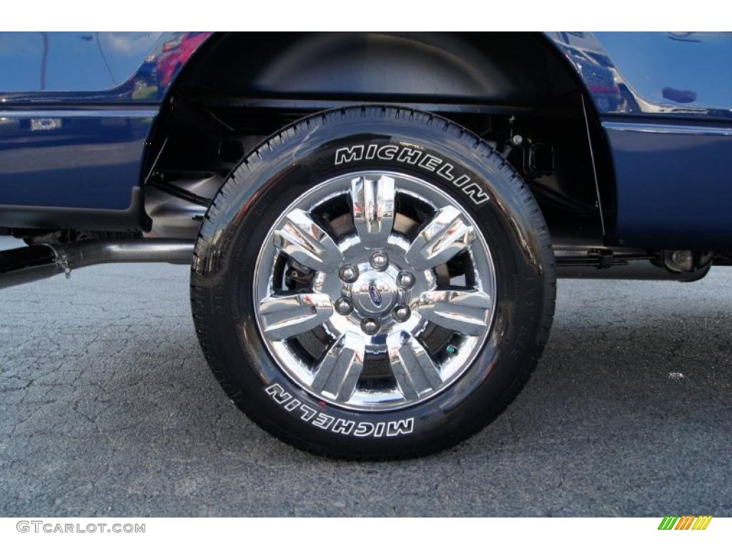 2011 F150 XLT SuperCab - Dark Blue Pearl Metallic / Steel Gray photo #17