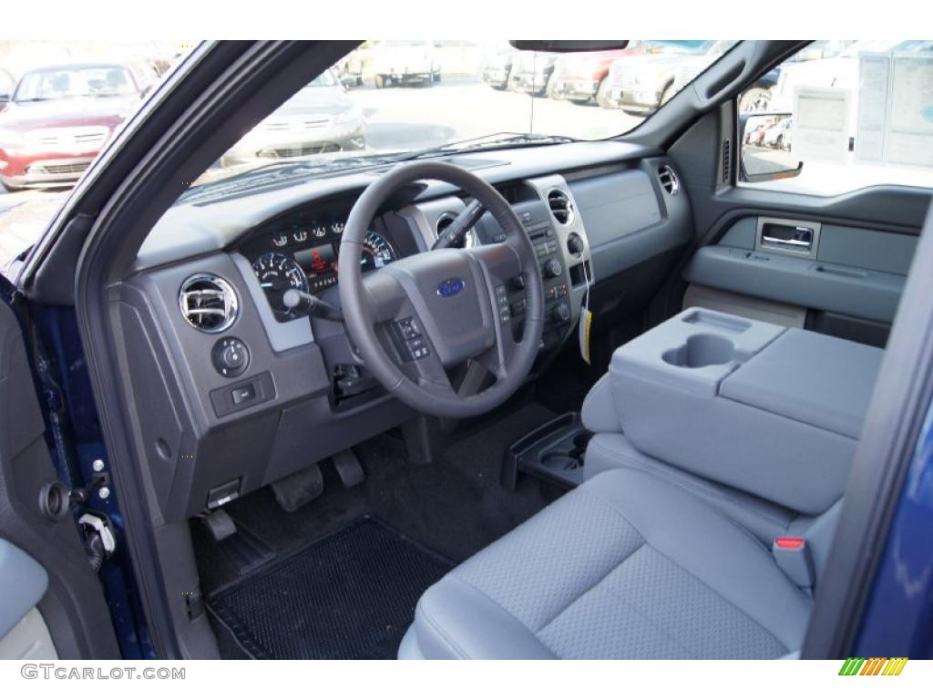 2011 F150 XLT SuperCab - Dark Blue Pearl Metallic / Steel Gray photo #22