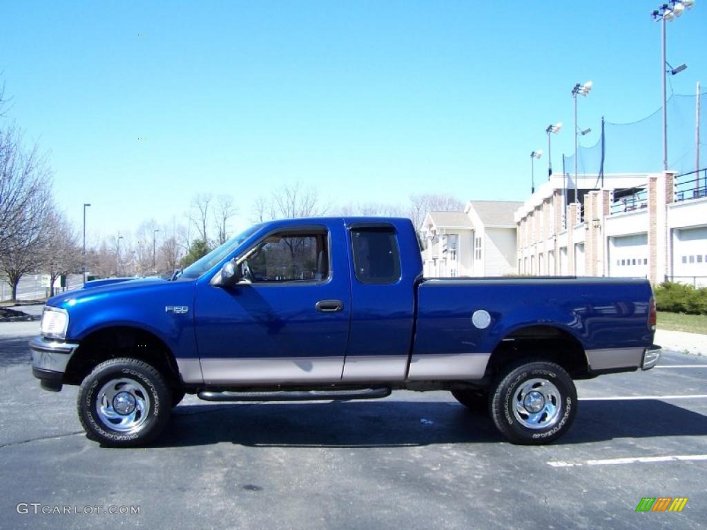 Moonlight Blue Metallic 1997 Ford F150 XL Extended Cab Exterior Photo #47476911