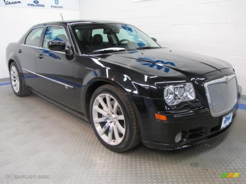 2008 300 C SRT8 - Brilliant Black Crystal Pearl / Dark Slate Gray photo #1