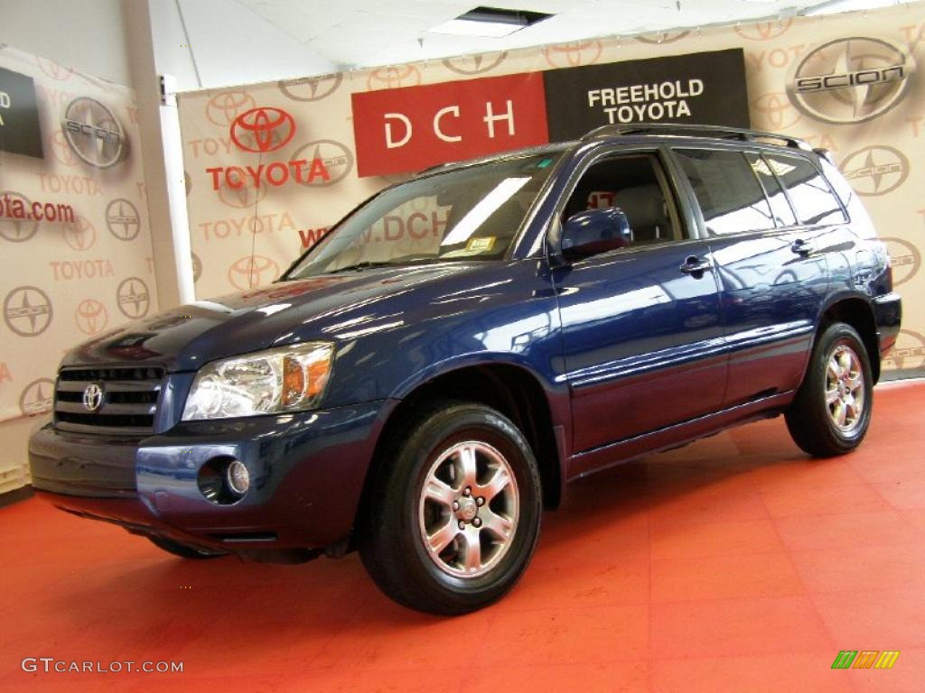 2005 Highlander V6 4WD - Indigo Ink Pearl / Gray photo #1