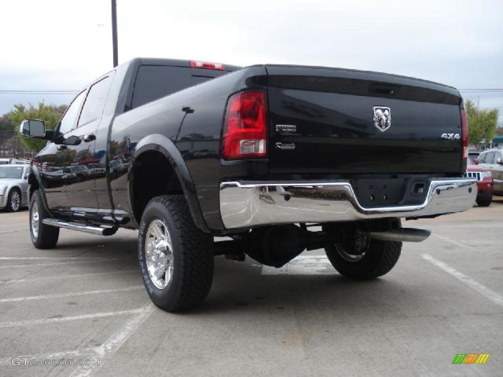 Brilliant Black Crystal Pearl 2011 Dodge Ram 3500 HD Laramie Mega Cab 4x4 Exterior Photo #47481383