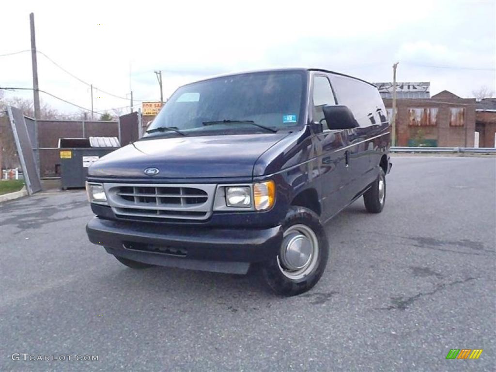 True Blue Metallic 2002 Ford E Series Van E250 Commercial Exterior Photo #47482082