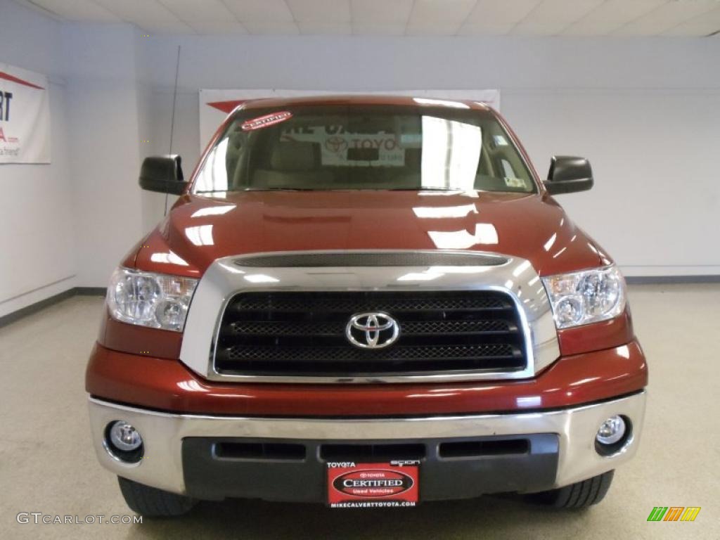 2008 Tundra CrewMax - Salsa Red Pearl / Beige photo #2