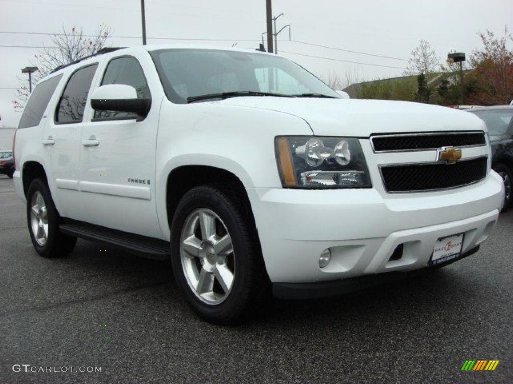 2007 Tahoe LTZ - Summit White / Light Cashmere/Ebony photo #1