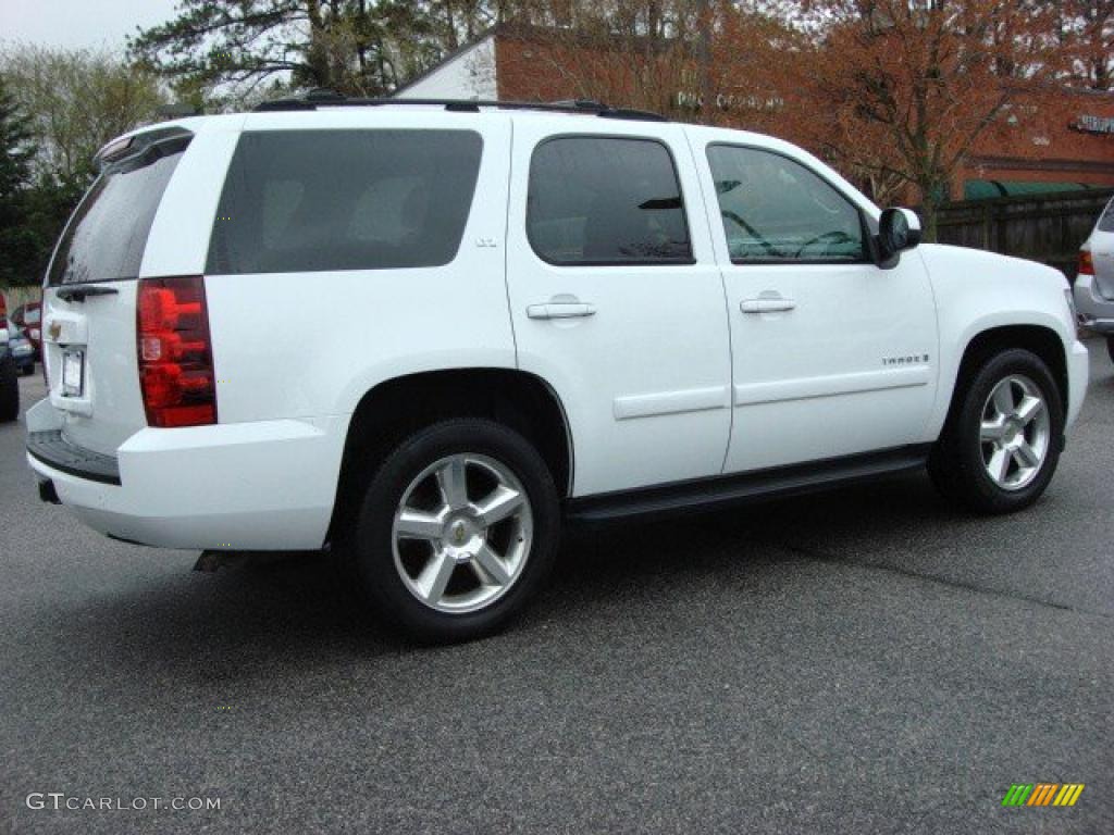 2007 Tahoe LTZ - Summit White / Light Cashmere/Ebony photo #3