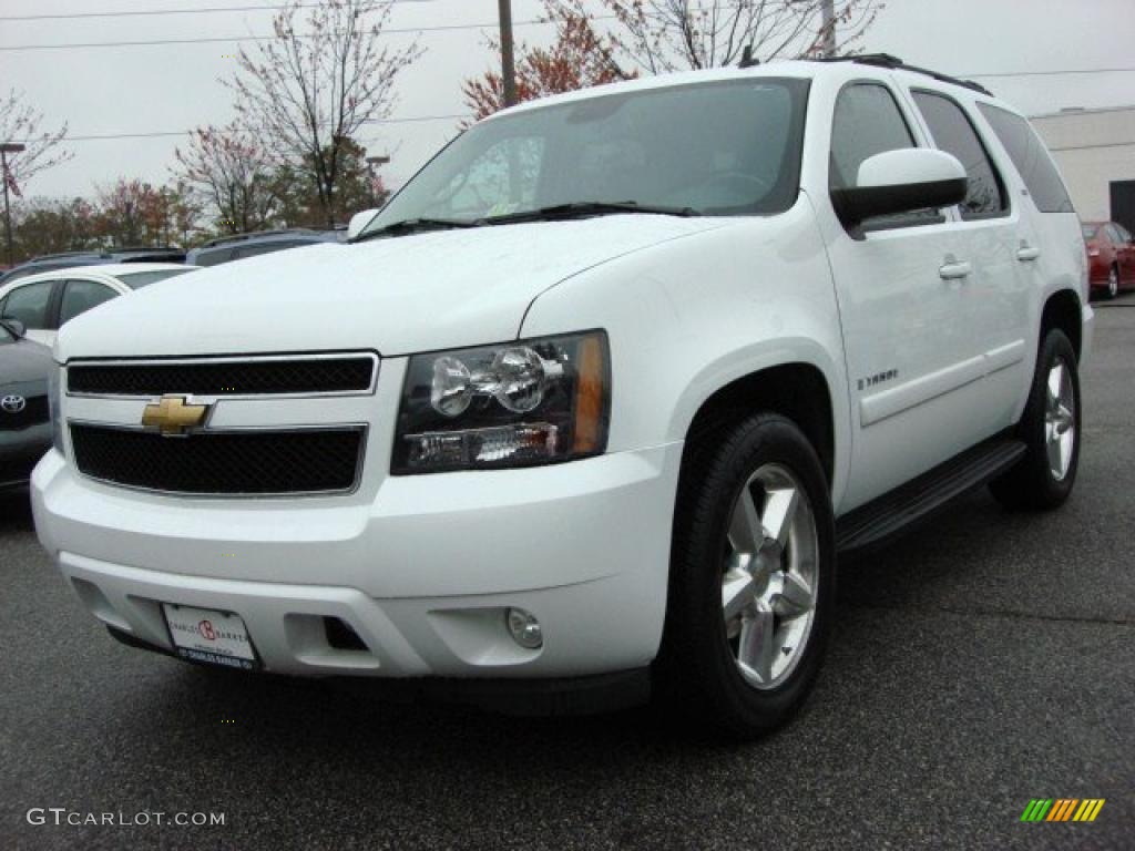 2007 Tahoe LTZ - Summit White / Light Cashmere/Ebony photo #8