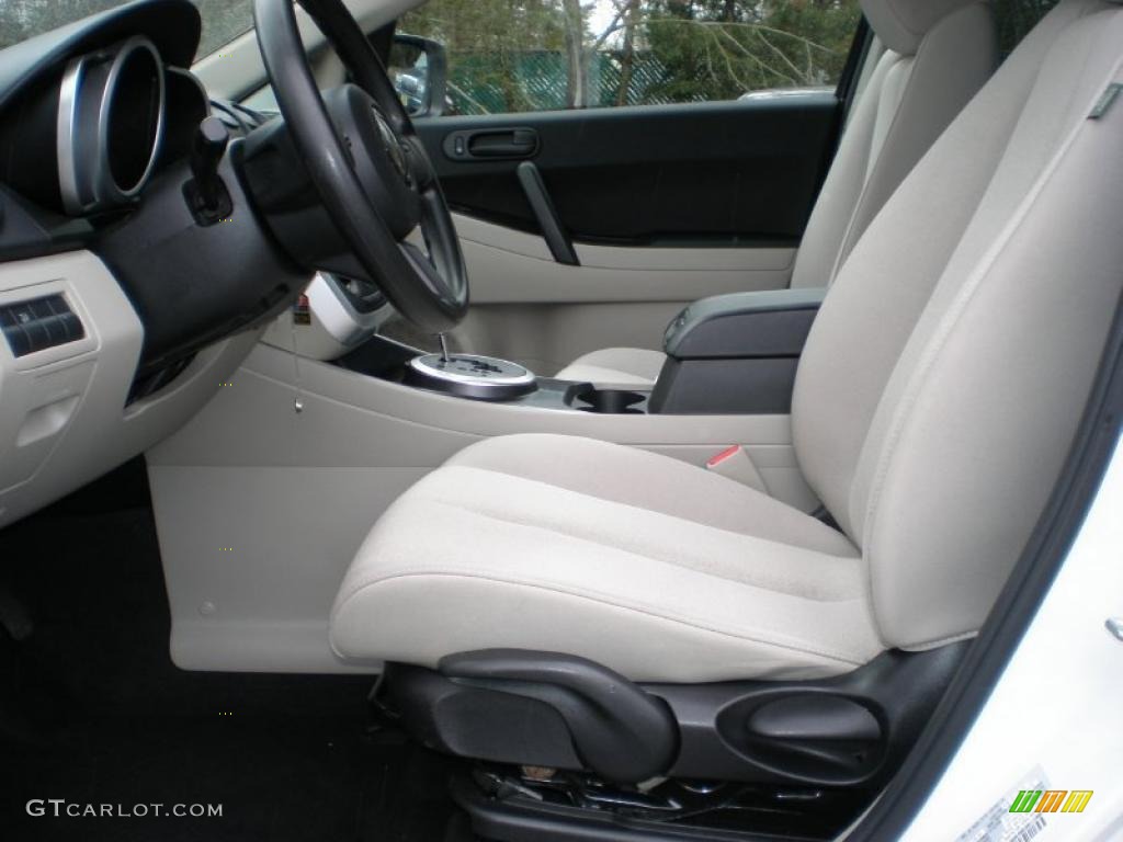 2008 CX-7 Sport - Crystal White Pearl Mica / Sand photo #12