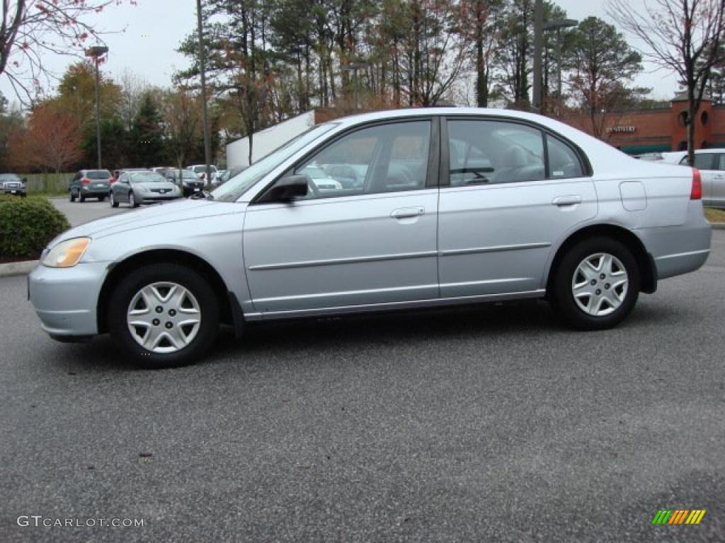 2003 Civic LX Sedan - Satin Silver Metallic / Gray photo #4