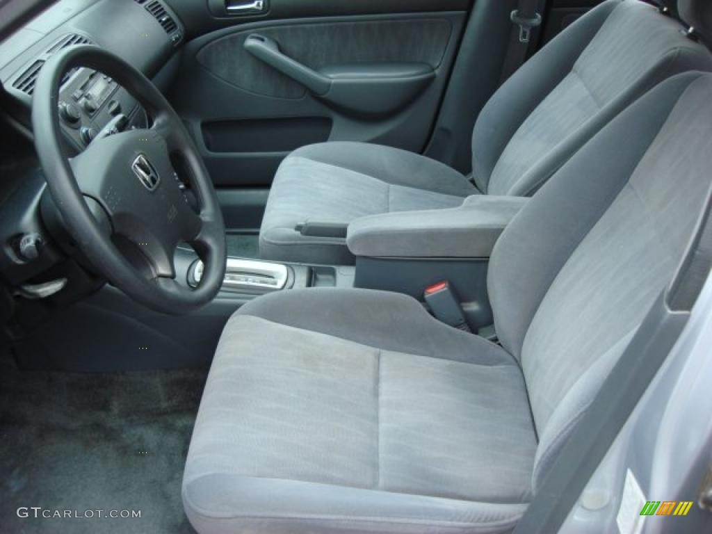 Gray Interior 2003 Honda Civic LX Sedan Photo #47484230