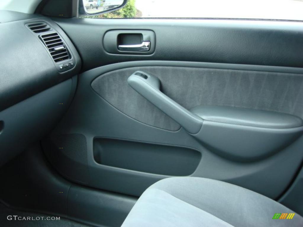 2003 Civic LX Sedan - Satin Silver Metallic / Gray photo #13