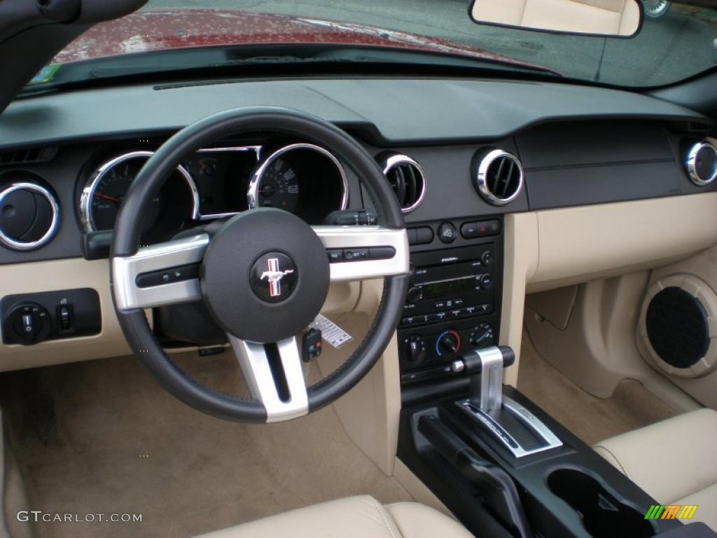 2007 Mustang V6 Premium Convertible - Redfire Metallic / Medium Parchment photo #11