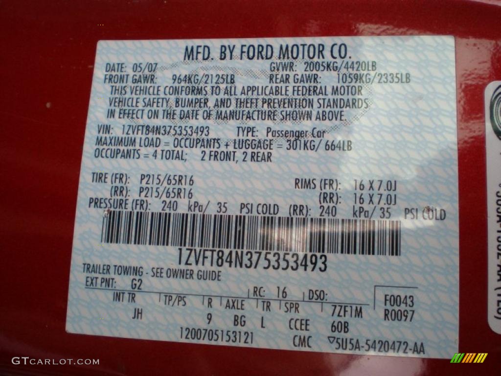 2007 Mustang V6 Premium Convertible - Redfire Metallic / Medium Parchment photo #15