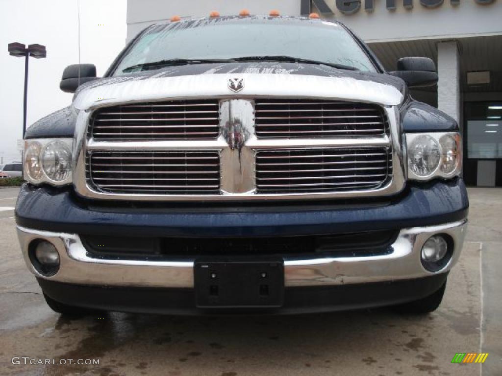 2004 Ram 3500 Laramie Quad Cab Dually - Patriot Blue Pearl / Dark Slate Gray photo #8