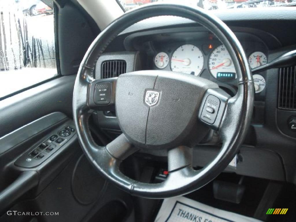 2004 Dodge Ram 3500 Laramie Quad Cab Dually Dark Slate Gray Steering Wheel Photo #47485580