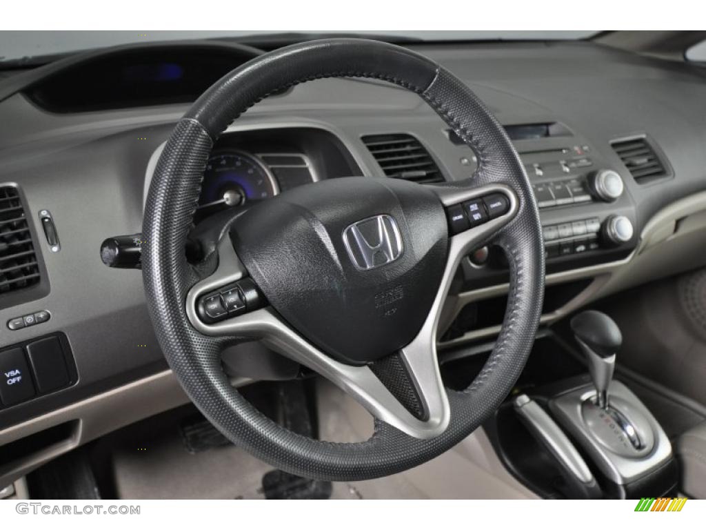 2009 Honda Civic EX-L Sedan Beige Steering Wheel Photo #47487572