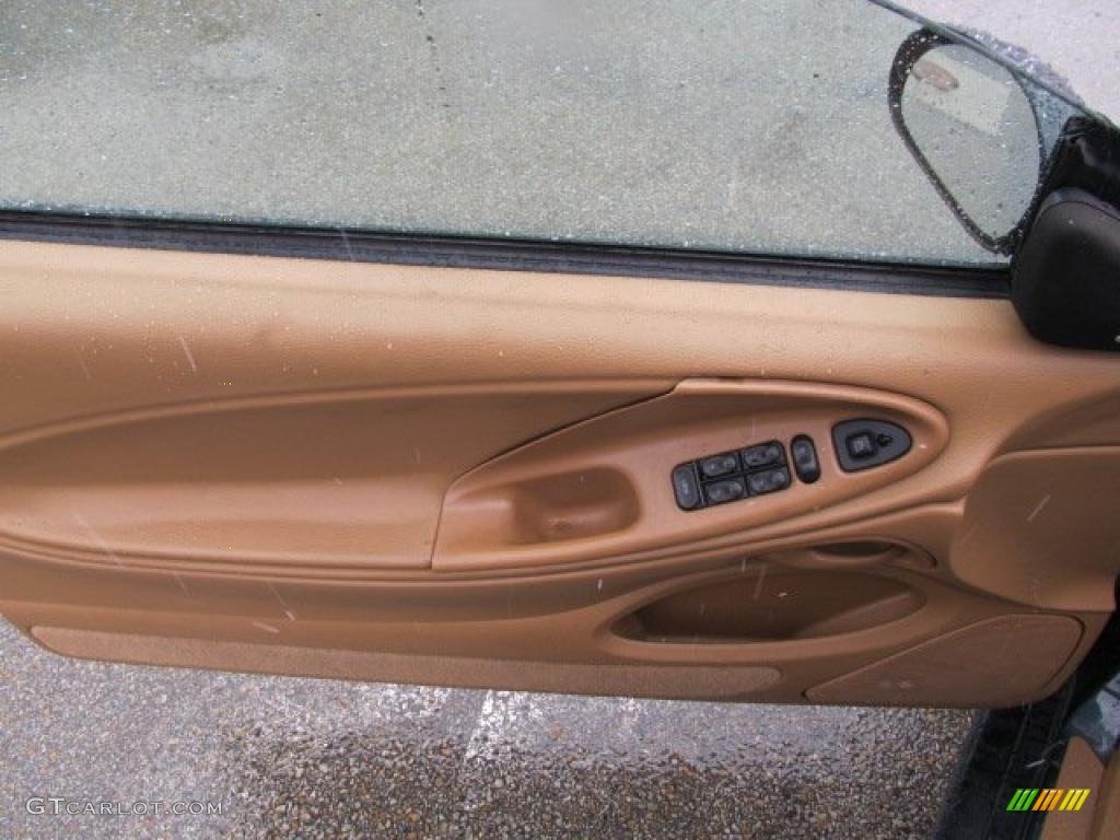 1998 Mustang GT Convertible - Dark Green Satin Metallic / Saddle photo #10