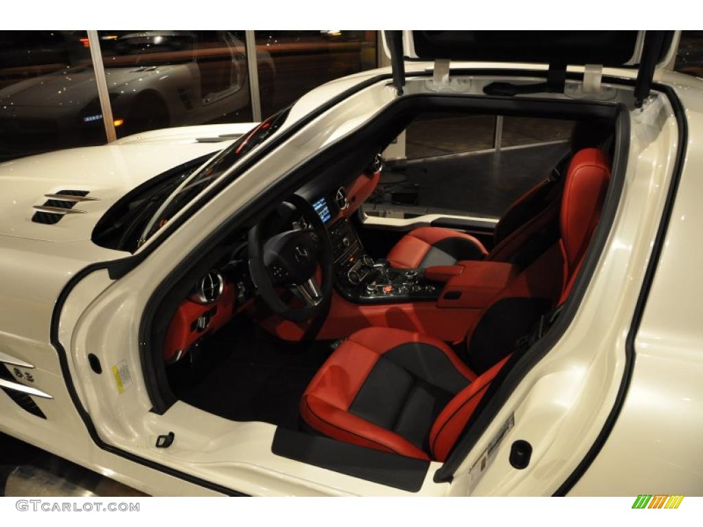 designo Classic Red and Black Two-Tone Interior 2011 Mercedes-Benz SLS AMG Photo #47489031