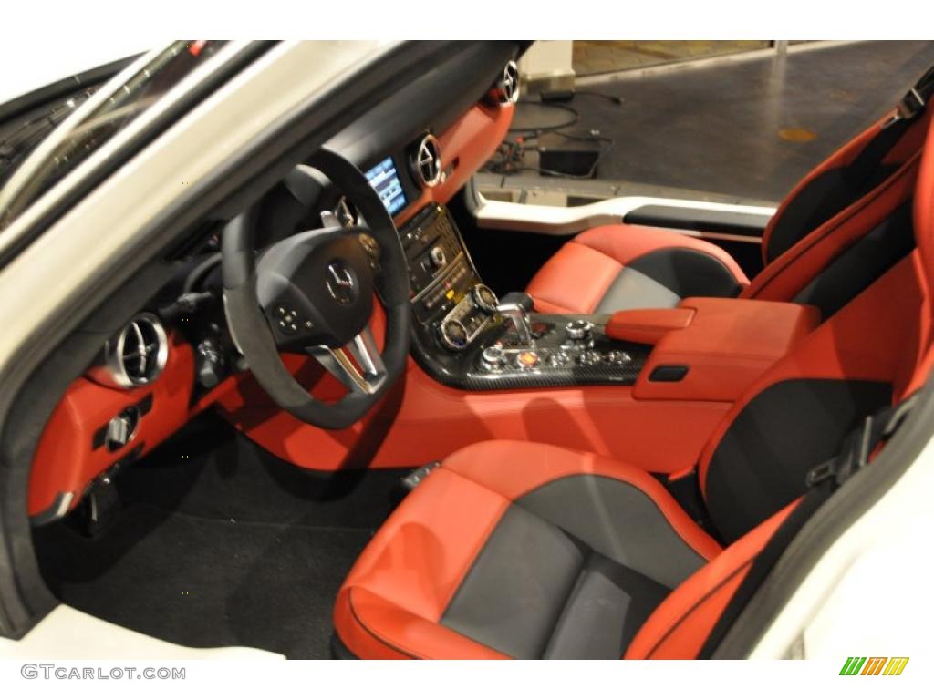 designo Classic Red and Black Two-Tone Interior 2011 Mercedes-Benz SLS AMG Photo #47489058