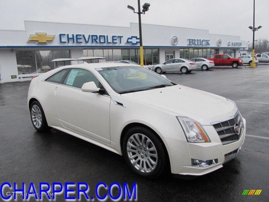 2011 CTS 4 AWD Coupe - White Diamond Tricoat / Cashmere/Cocoa photo #1