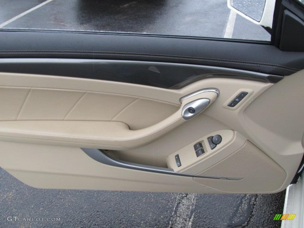 2011 Cadillac CTS 4 AWD Coupe Cashmere/Cocoa Door Panel Photo #47489265