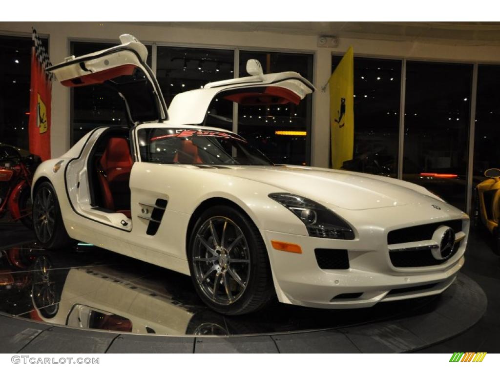 designo Mystic White II 2011 Mercedes-Benz SLS AMG Exterior Photo #47489445