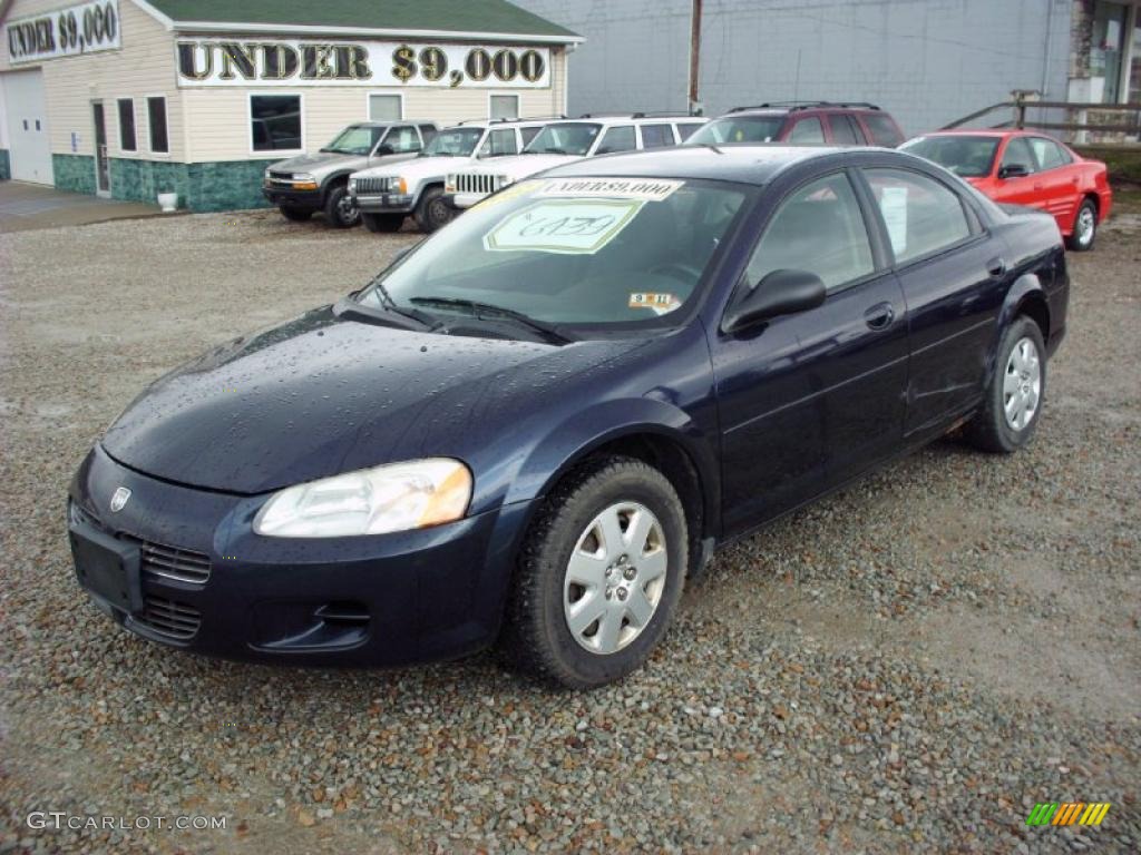 2002 Stratus SE Sedan - Deep Sapphire Blue Pearl / Dark Slate Gray photo #1