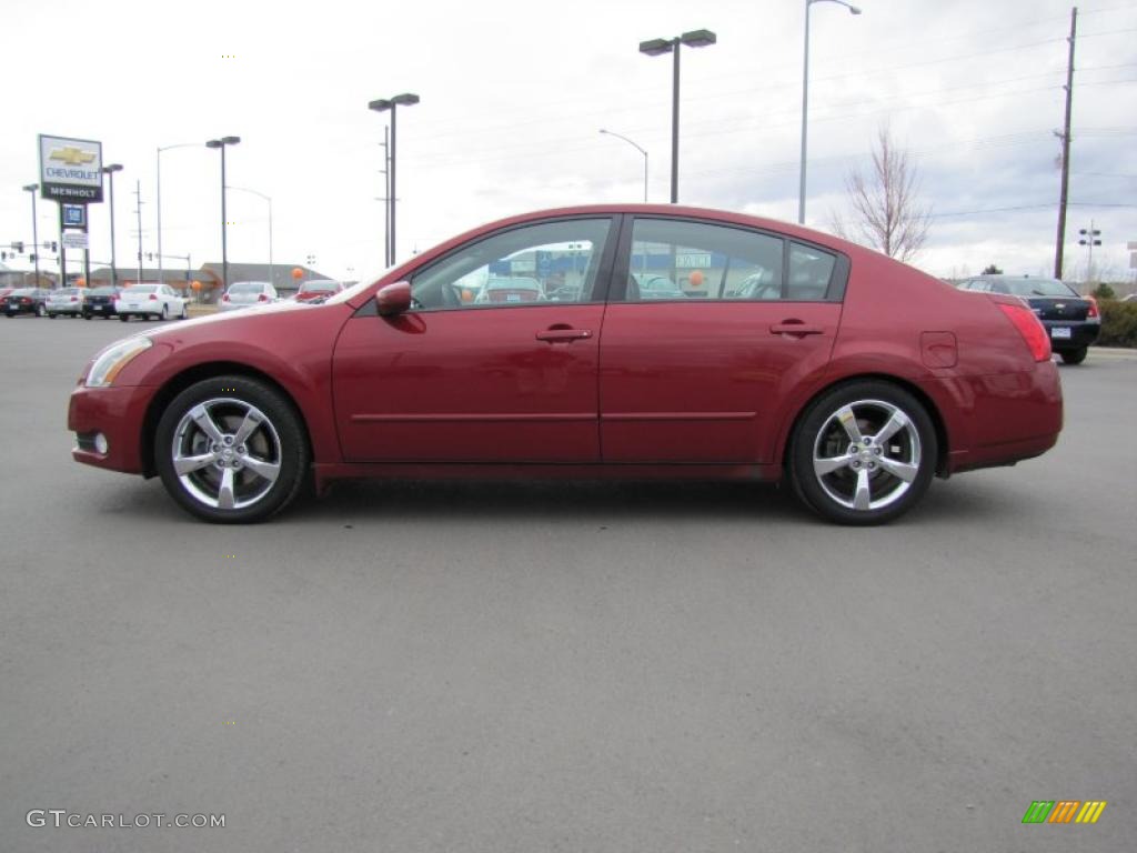 2005 Maxima 3.5 SE - Red Opulence Metallic / Black photo #1