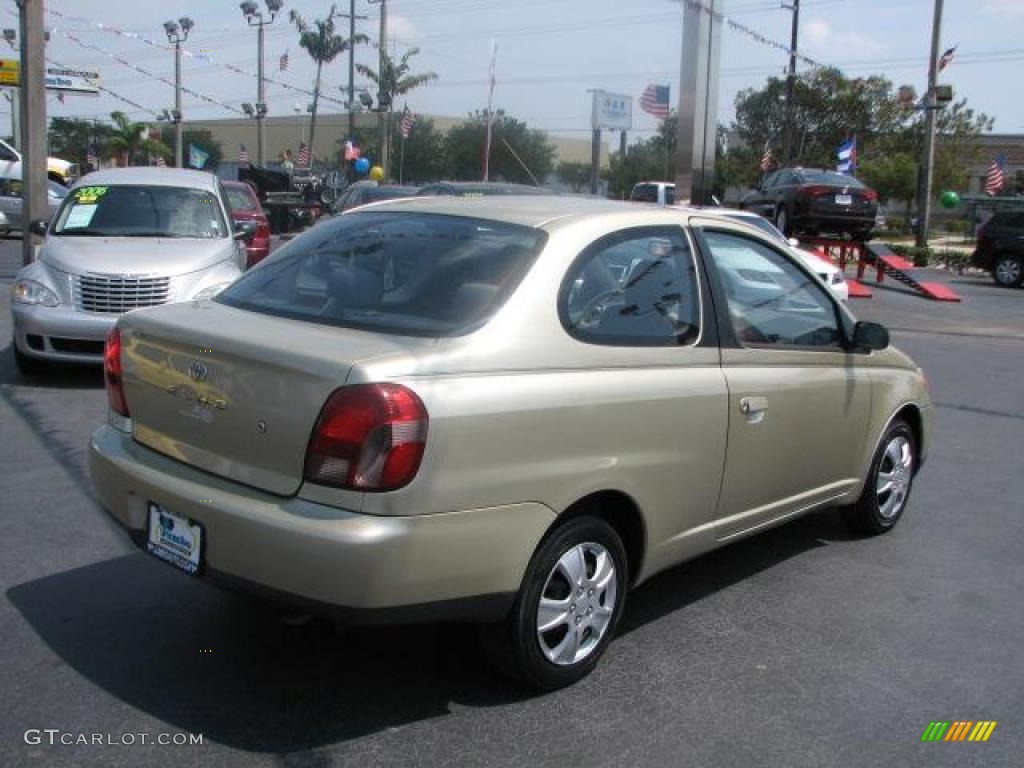 2002 ECHO Sedan - Satin Gold Metallic / Shadow Gray photo #11